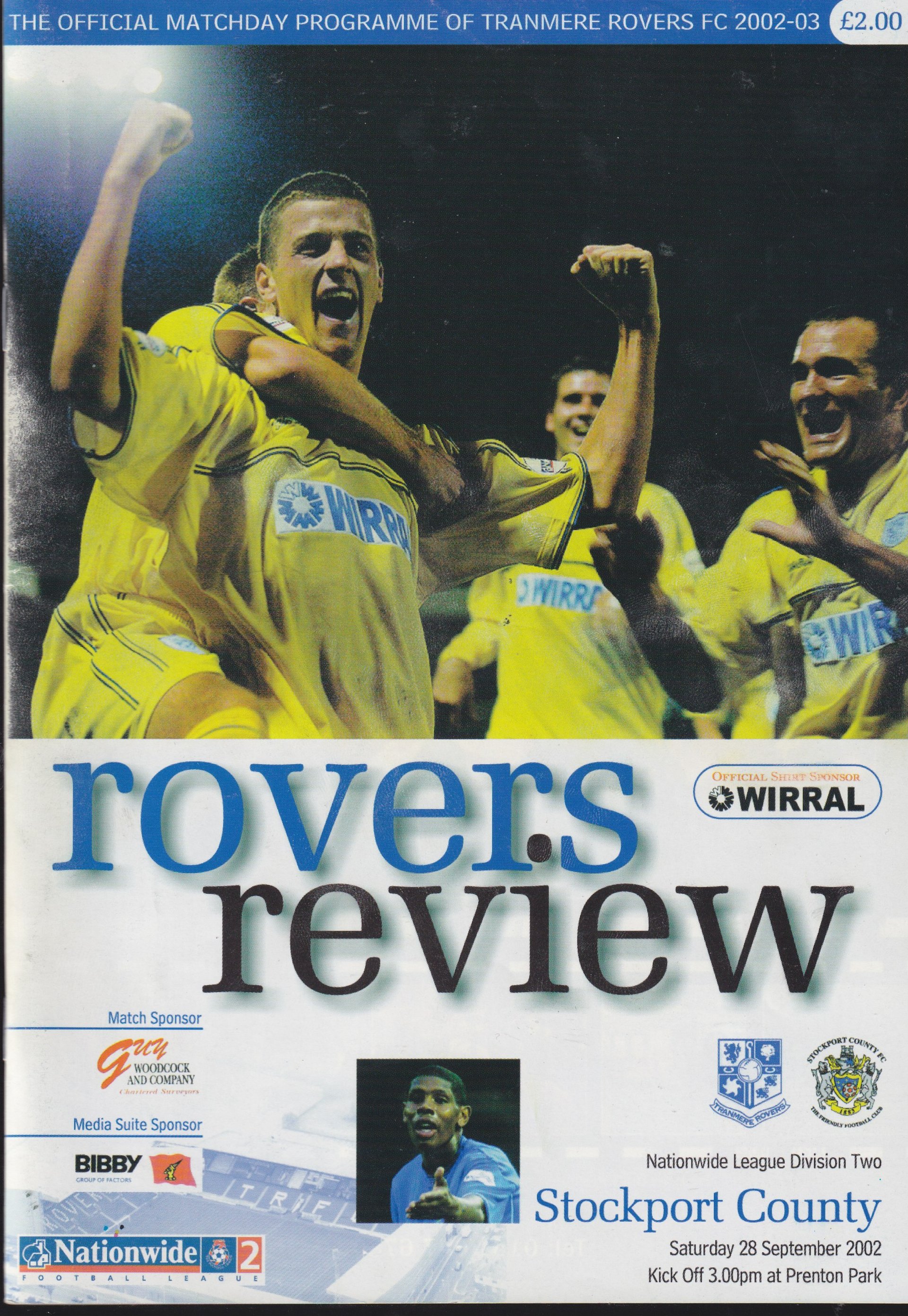 Tranmere Rovers v Stockport County match programme